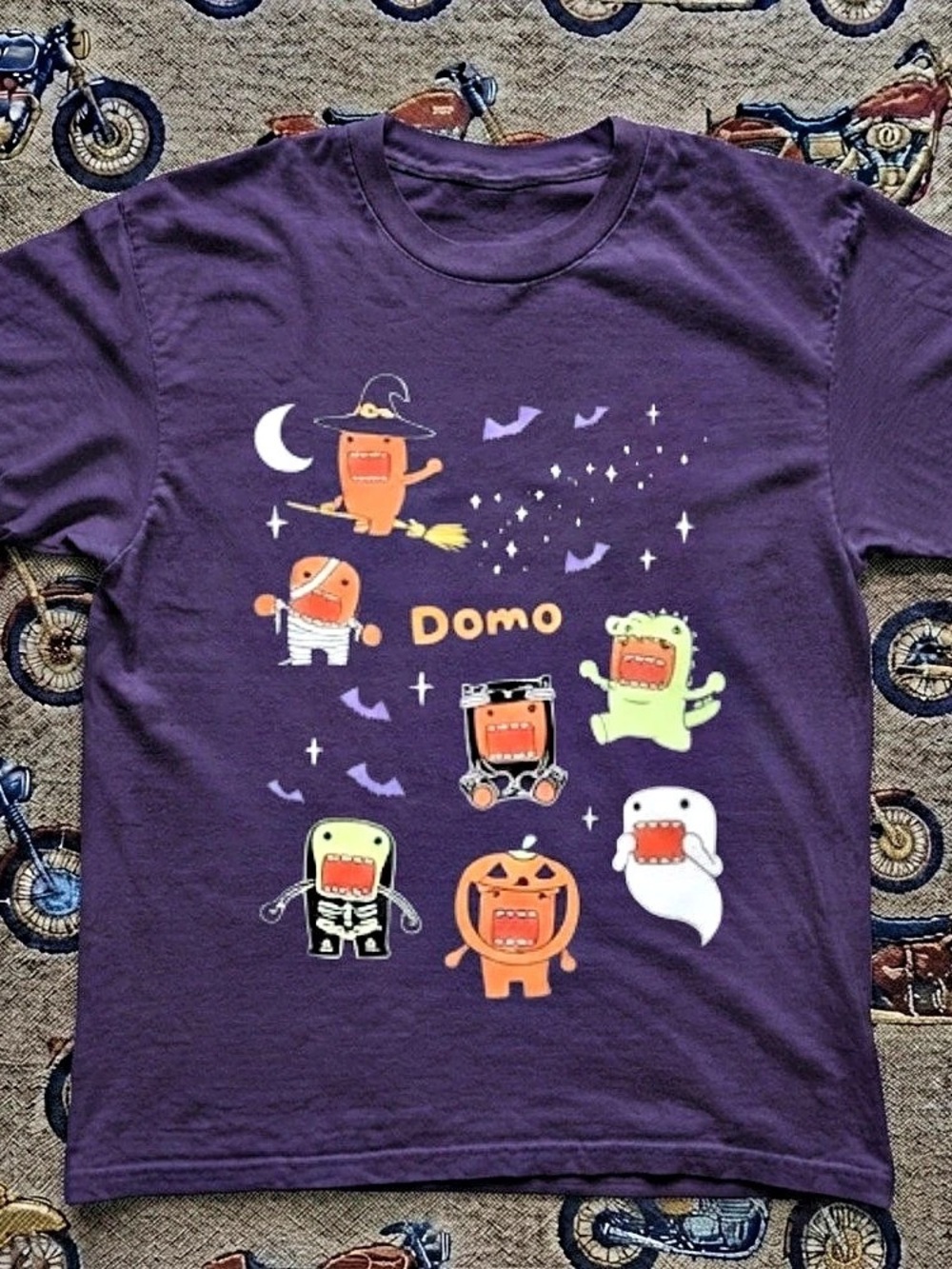 Domo Halloween Collage T-Shirt Gildan Purple